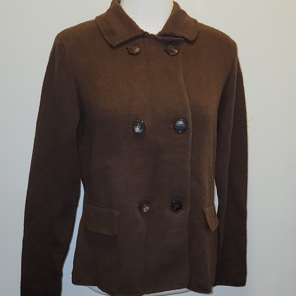 Zara Double Breasted Wool Blazer Jacket Sweater XL NEW NWT